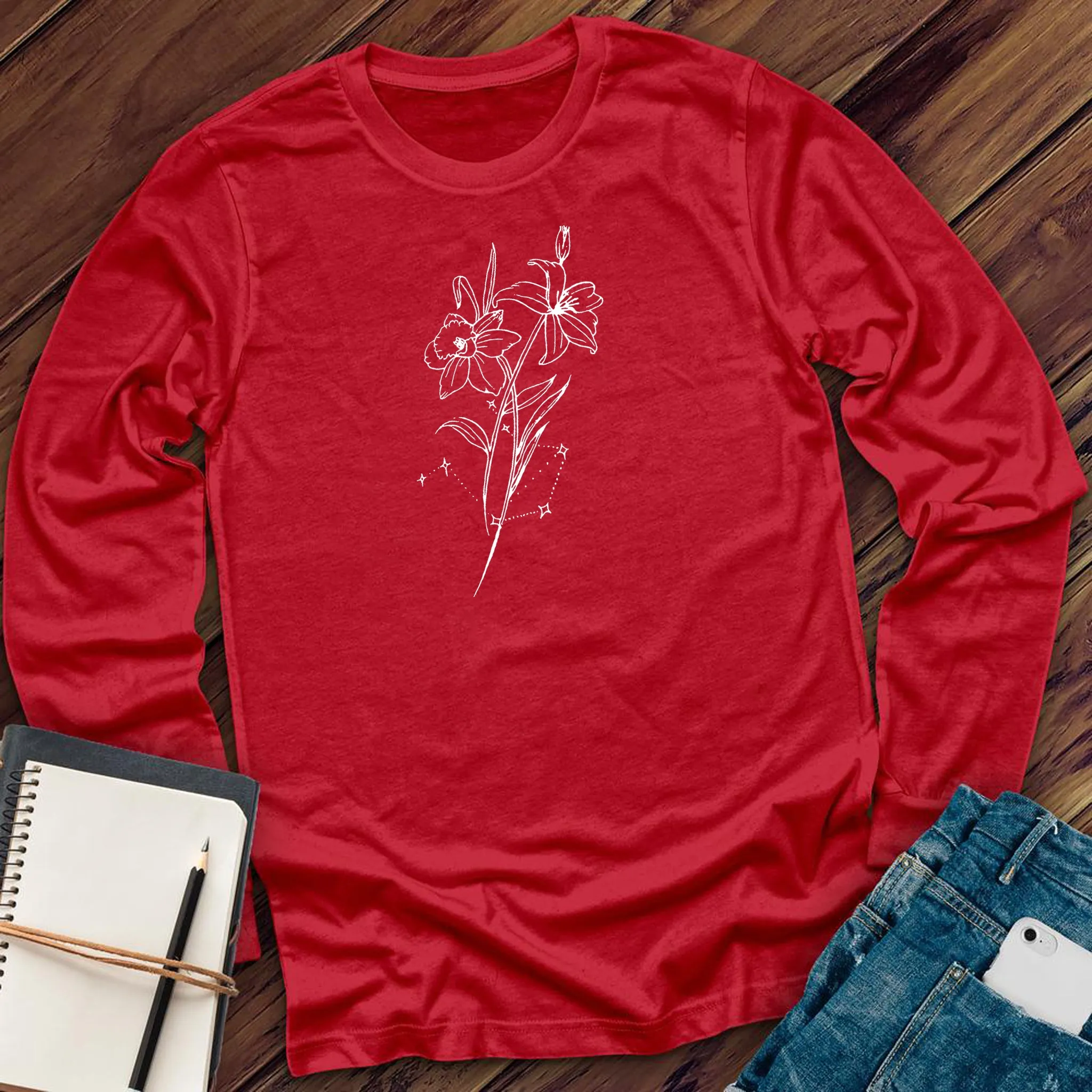 Libra Floral Constellation Long Sleeve