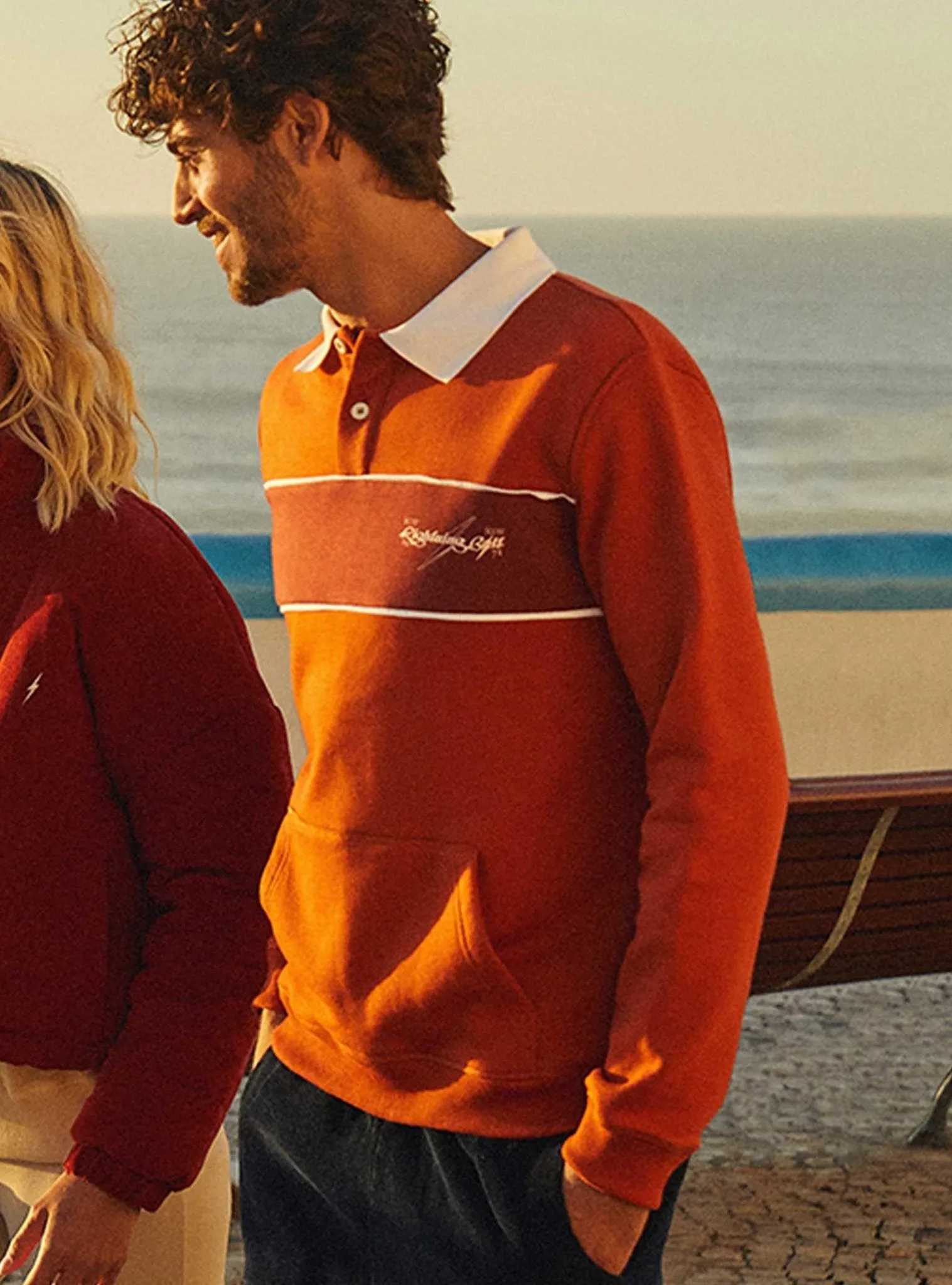 LONG SLEEVE POLO SWEATER