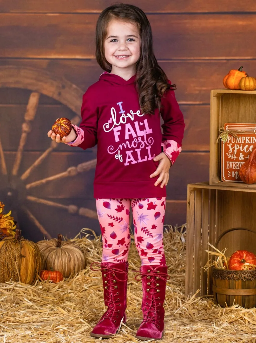 Love Fall Most of All Hoodie And Legging Set