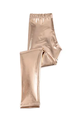 Love Life Gold Metallic Leggings