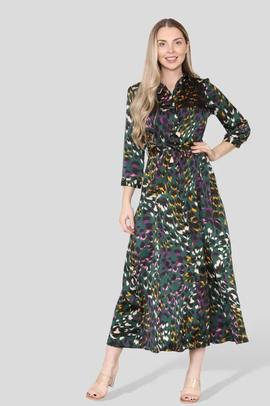 Love Sunshine 2280 Shirt Dress Forest Green