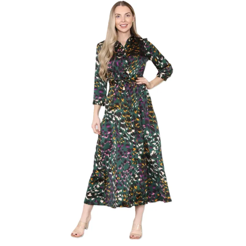 Love Sunshine 2280 Shirt Dress Forest Green