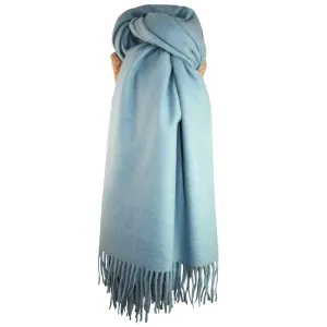 Lua - Cosy Knit Reversible Scarf - Plain - Duck Egg Blue