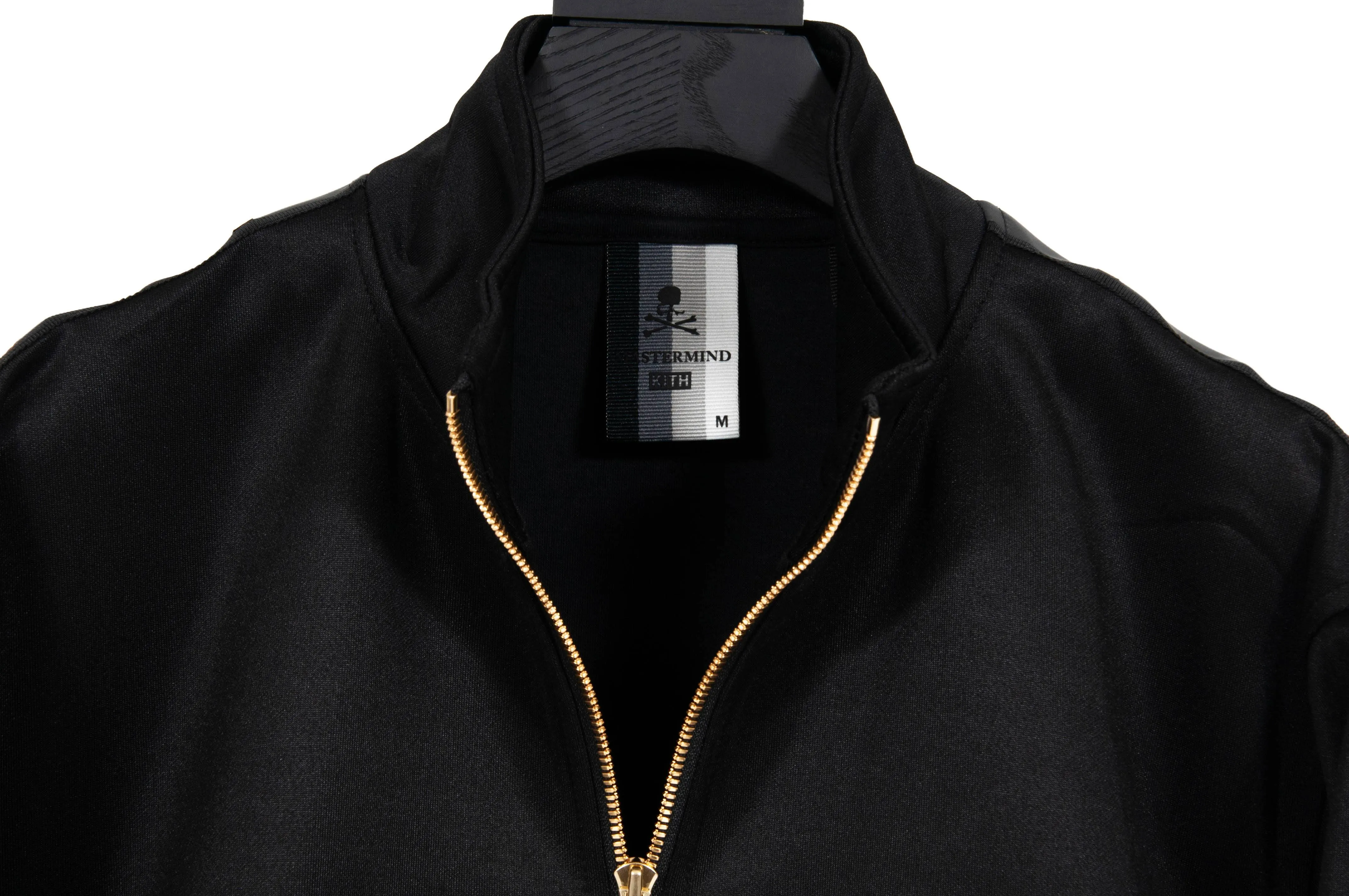 Mastermind Black Gold Zip Track Jacket Mock Neck Skull