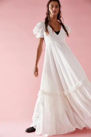 MAXI V NECK ANSEL BOHO WEDDING DRESS