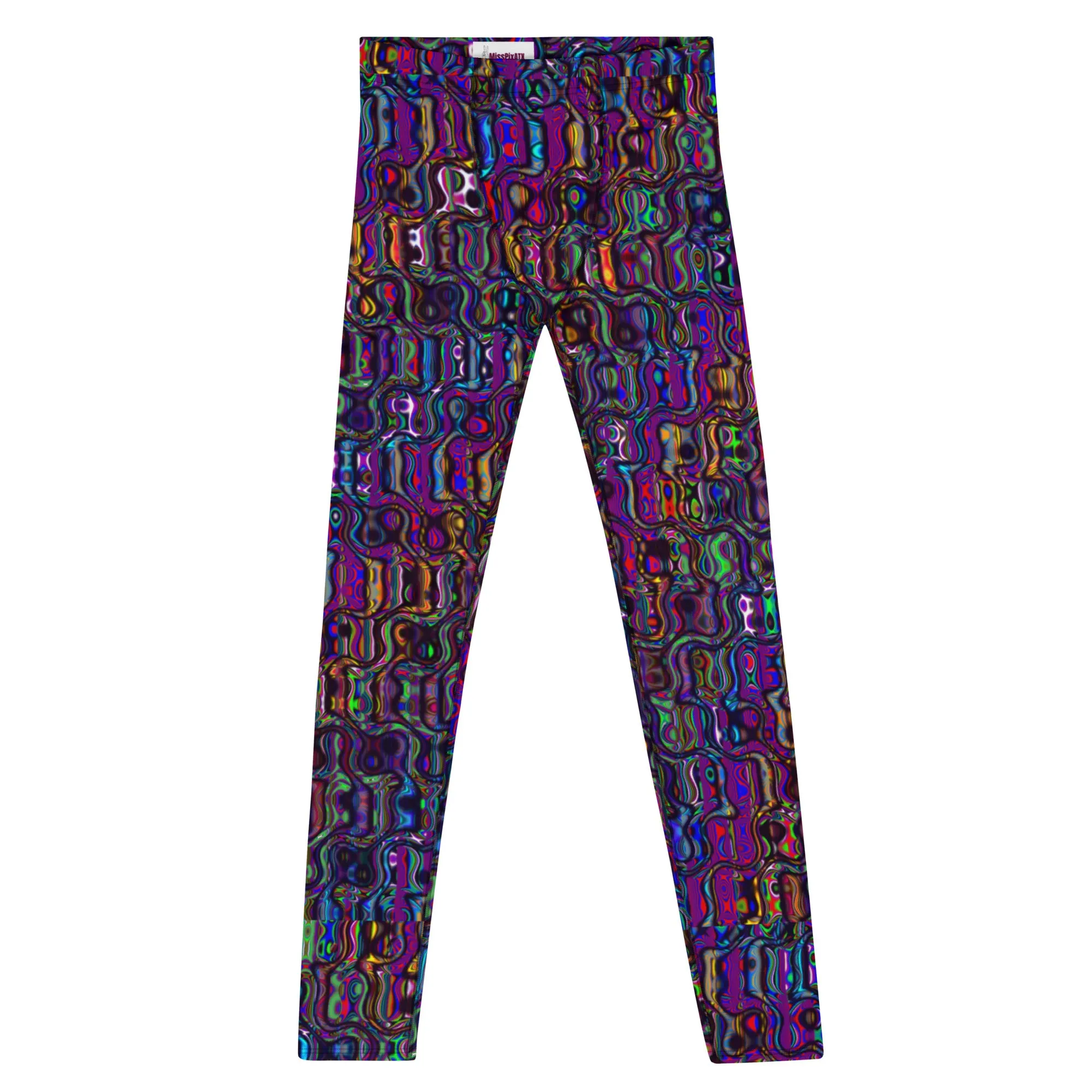 Men's Leggings, Purple Lacquer, Rave Pants, Festival Tights, Gym Leggings, Wrestling Tights, Printed Leggings, Yoga Leggings