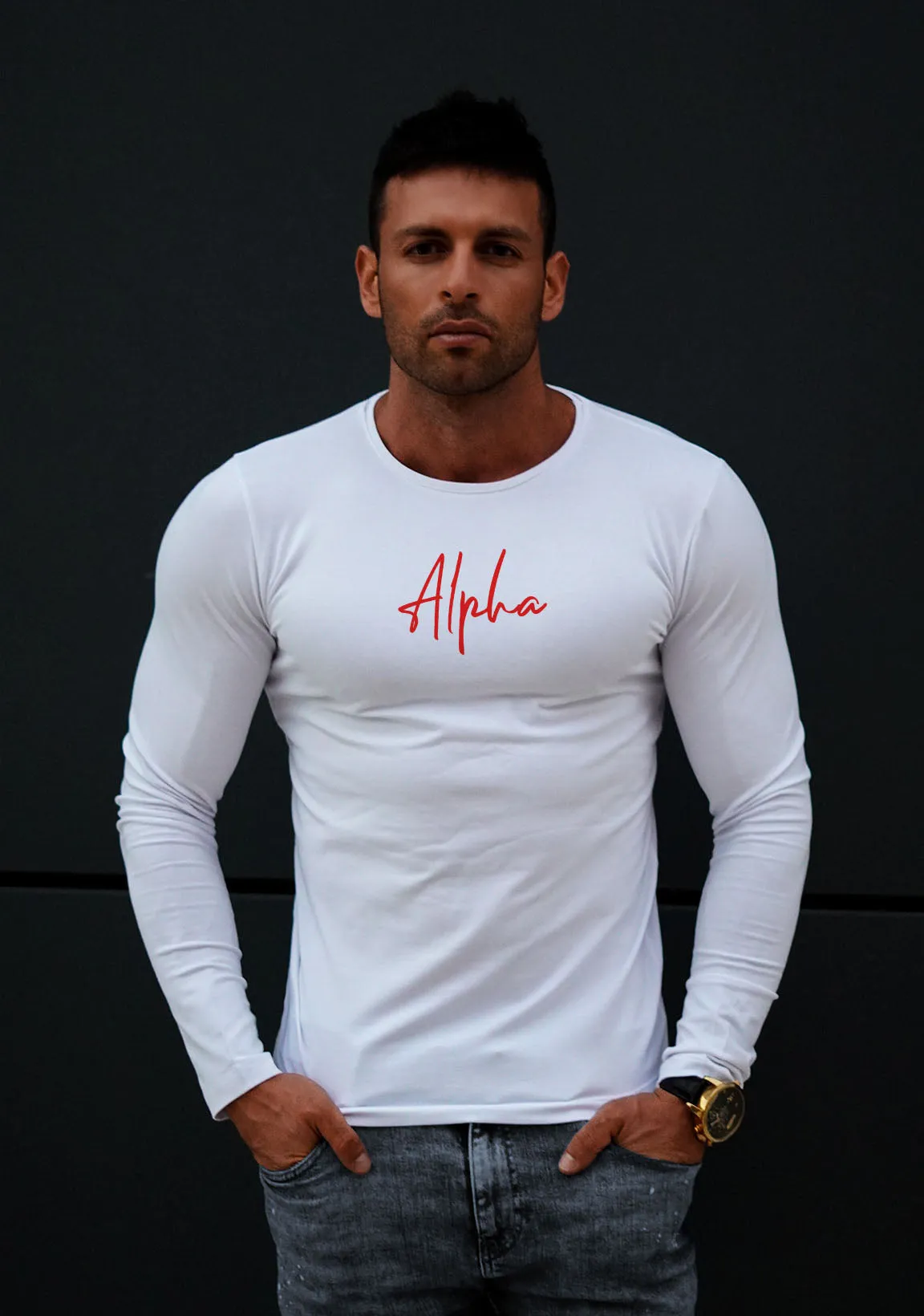 Mens Long Sleeve T-shirt "Alpha" MD948R