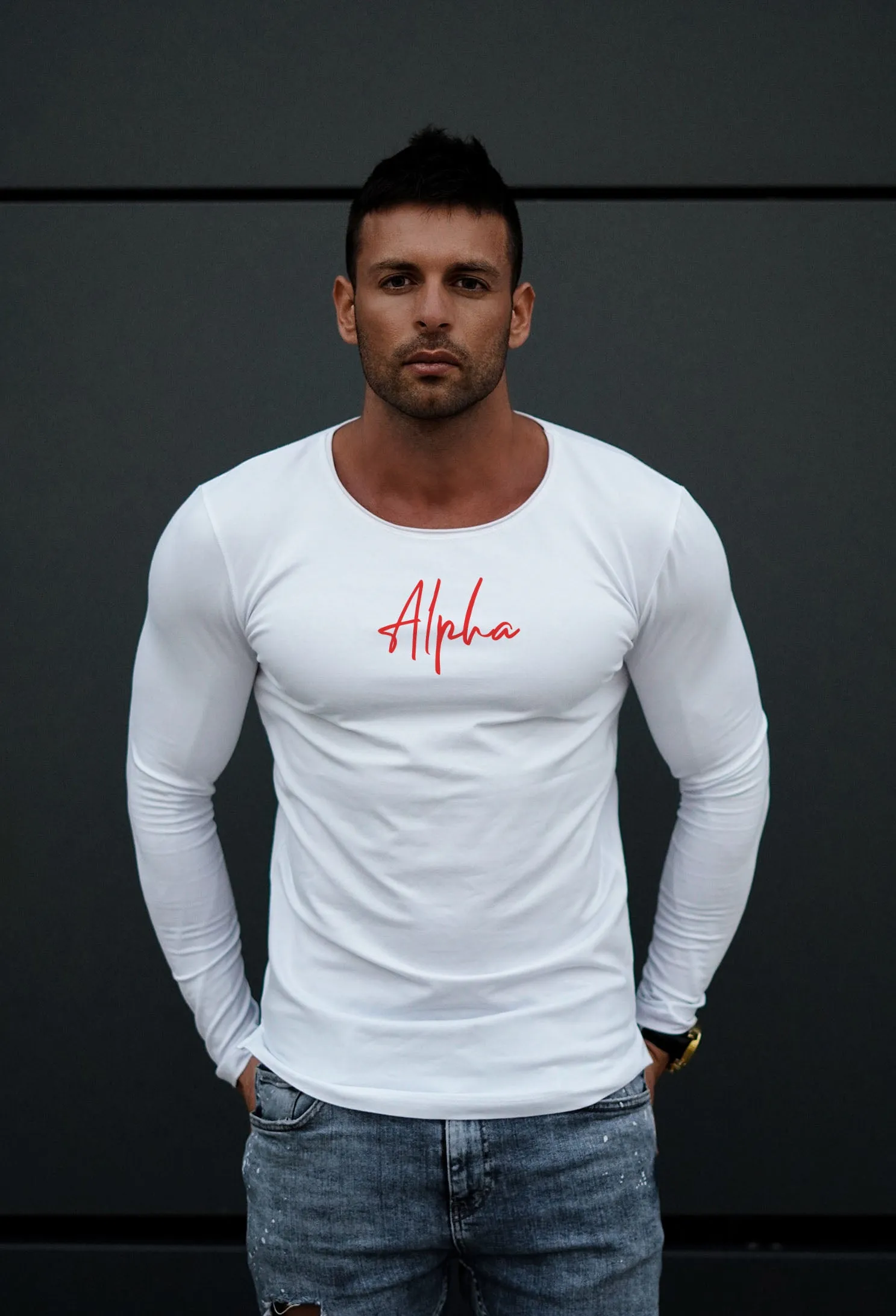 Mens Long Sleeve T-shirt "Alpha" MD948R