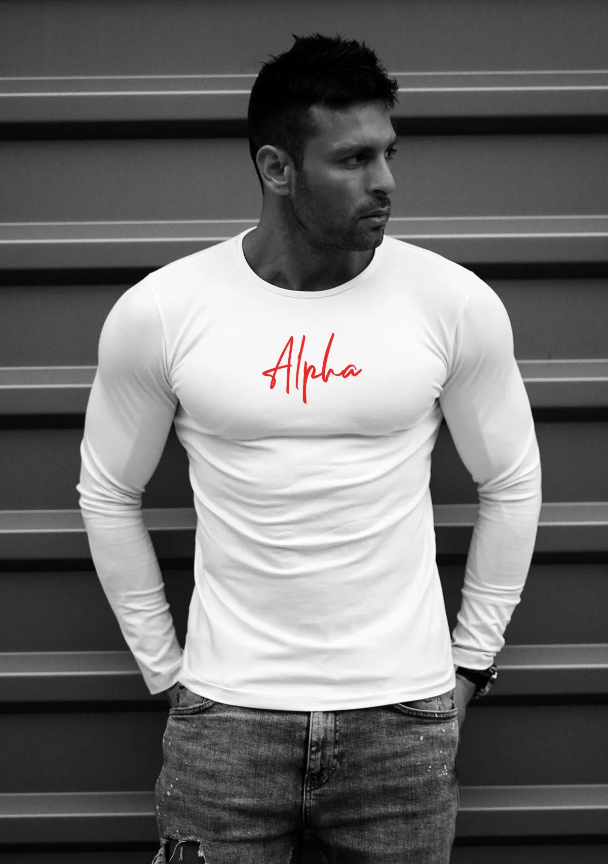 Mens Long Sleeve T-shirt "Alpha" MD948R