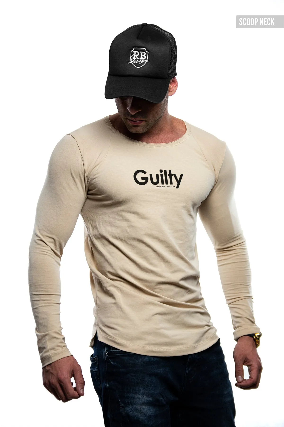 Mens Long Sleeve T-shirt "Guilty" MD964