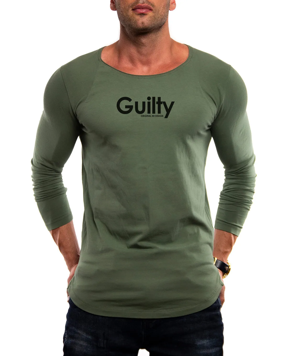 Mens Long Sleeve T-shirt "Guilty" MD964