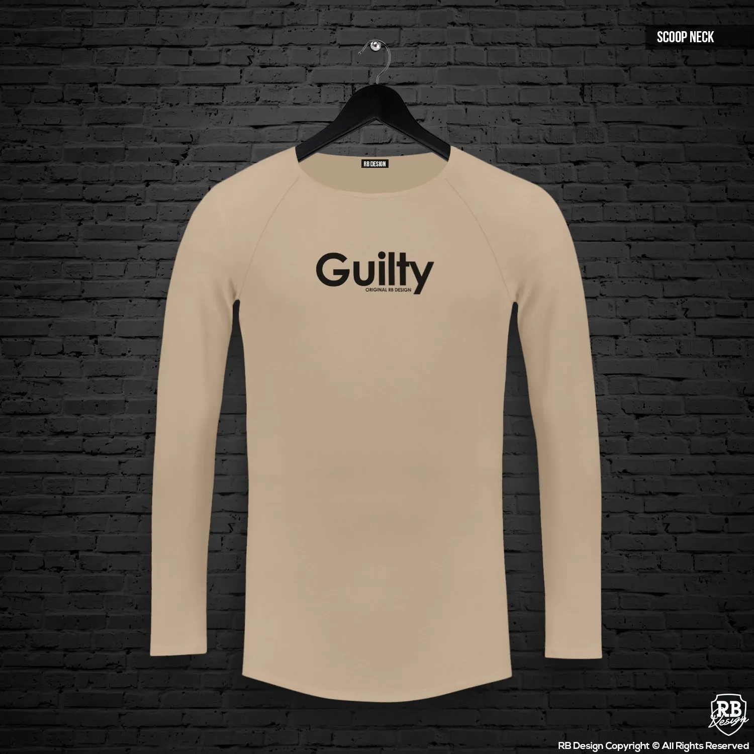 Mens Long Sleeve T-shirt "Guilty" MD964