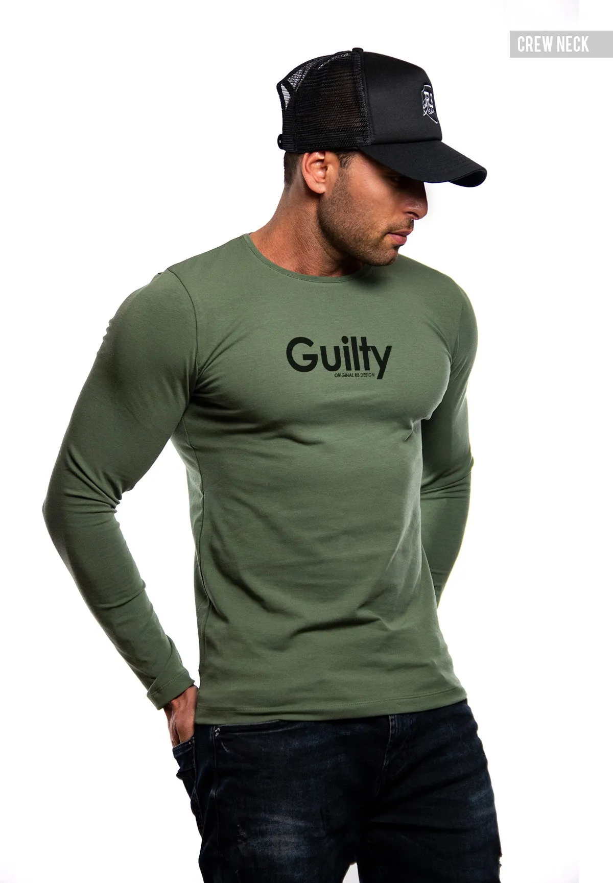 Mens Long Sleeve T-shirt "Guilty" MD964