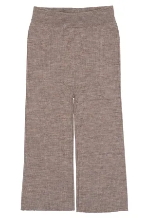 MERINO WIDE RIB PANTS - NATURAL MELANGE