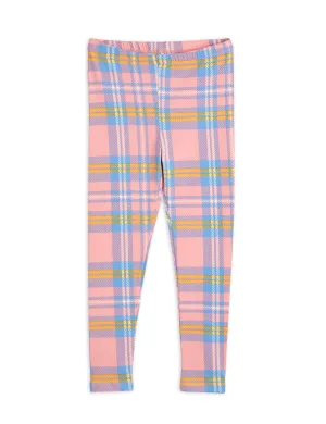 Mini Rodini Check AOP Leggings - Pink