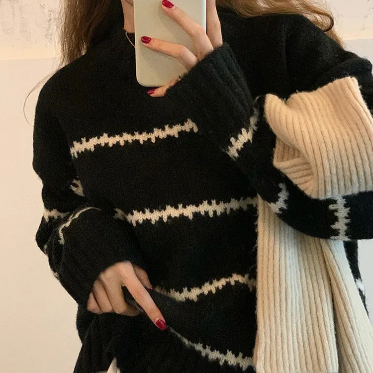 Minimalist Aesthetic Striped Sweater