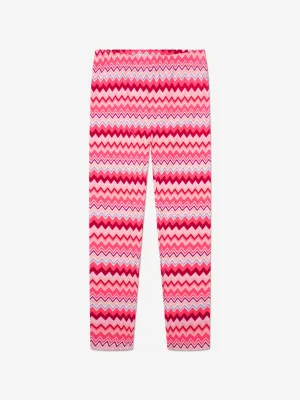 Missoni Girls Zig Zag Leggings in Pink