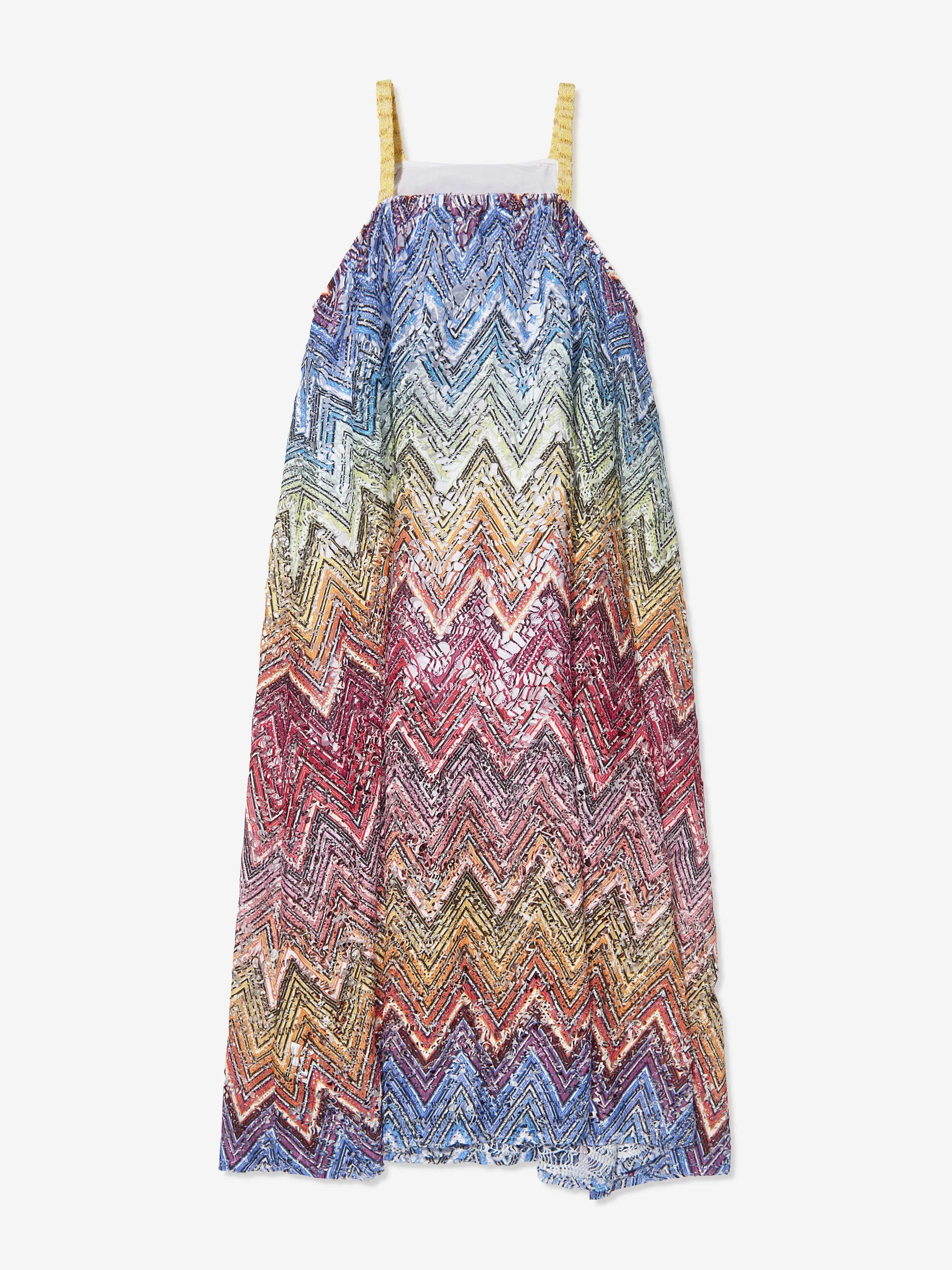 Missoni Girls Zigzag Maxi Dress in Multicolour