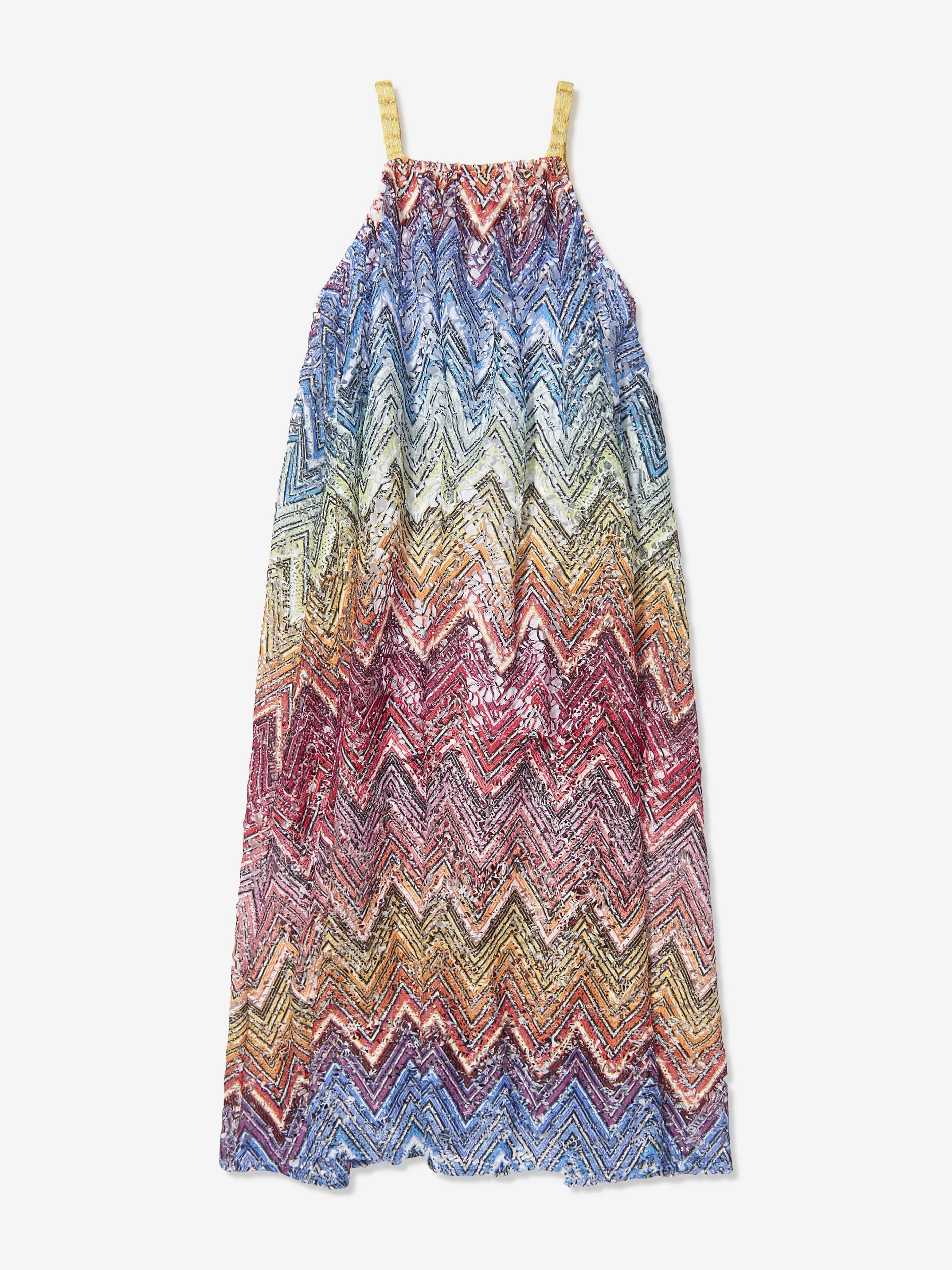 Missoni Girls Zigzag Maxi Dress in Multicolour