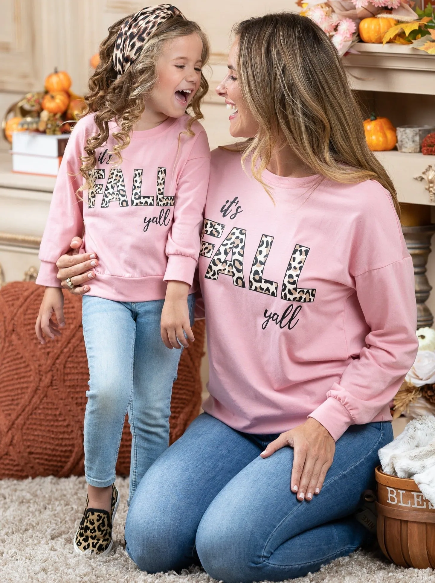 Mommy and Me Fall Y'all Long Sleeve Top