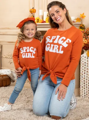 Mommy and Me Spice Girl Knot Hem Top