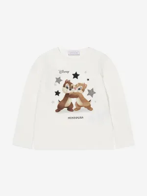 Monnalisa Girls Long Sleeve Chip And Dale T-Shirt