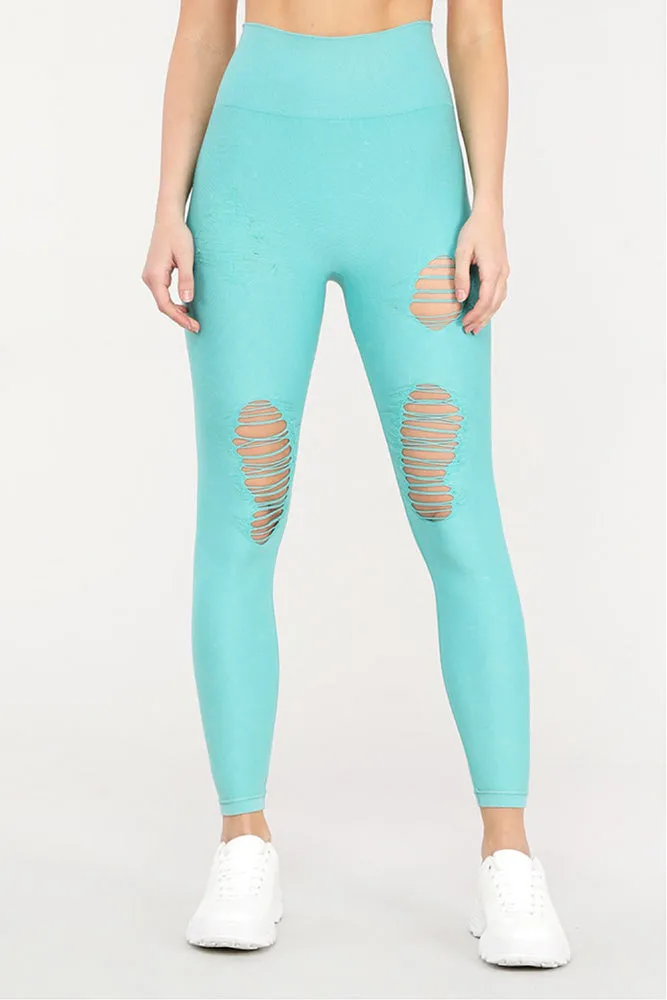 Mono B Distressed Seamless Highwaist Leggings