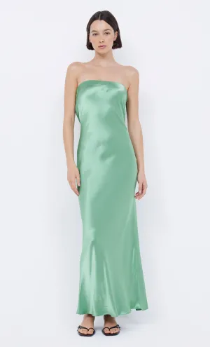 MOON DANCE STRAPLESS DRESS - GREEN APPLE