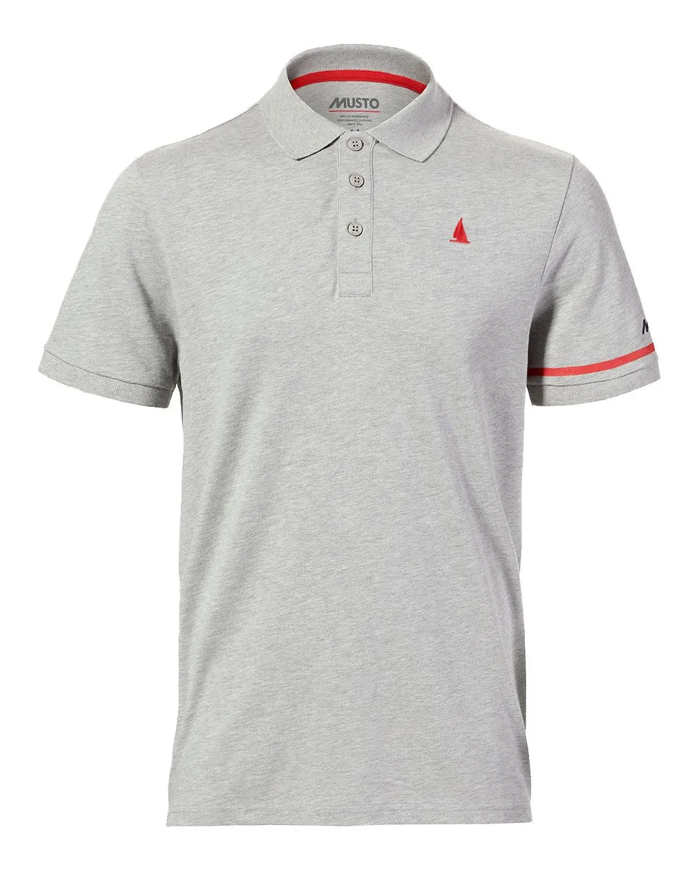 Musto Mens Red Yacht Short Sleeve Polo Shirt