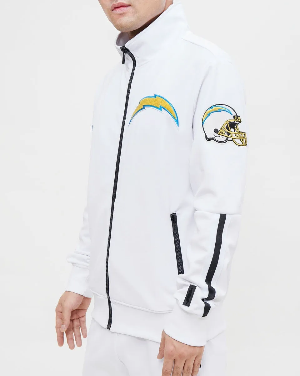 NFL LOS ANGELES CHARGERS CLASSIC MEN'S TRACK JACKET (WHITE)