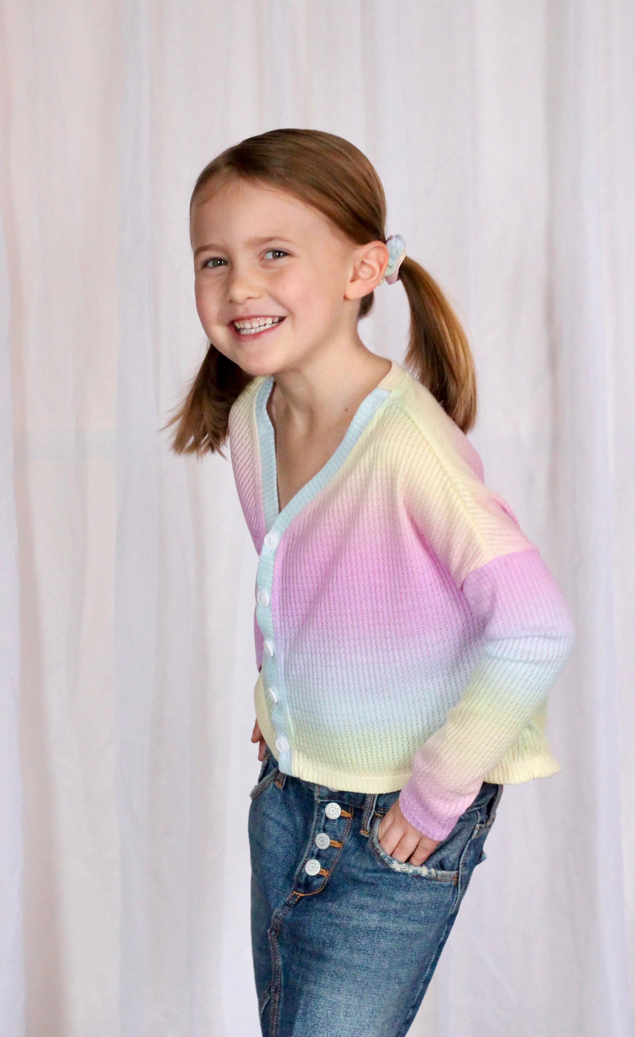 Nightingale Cardigan and Hi-Low Crop PDF Pattern Girls 2T-14yrs