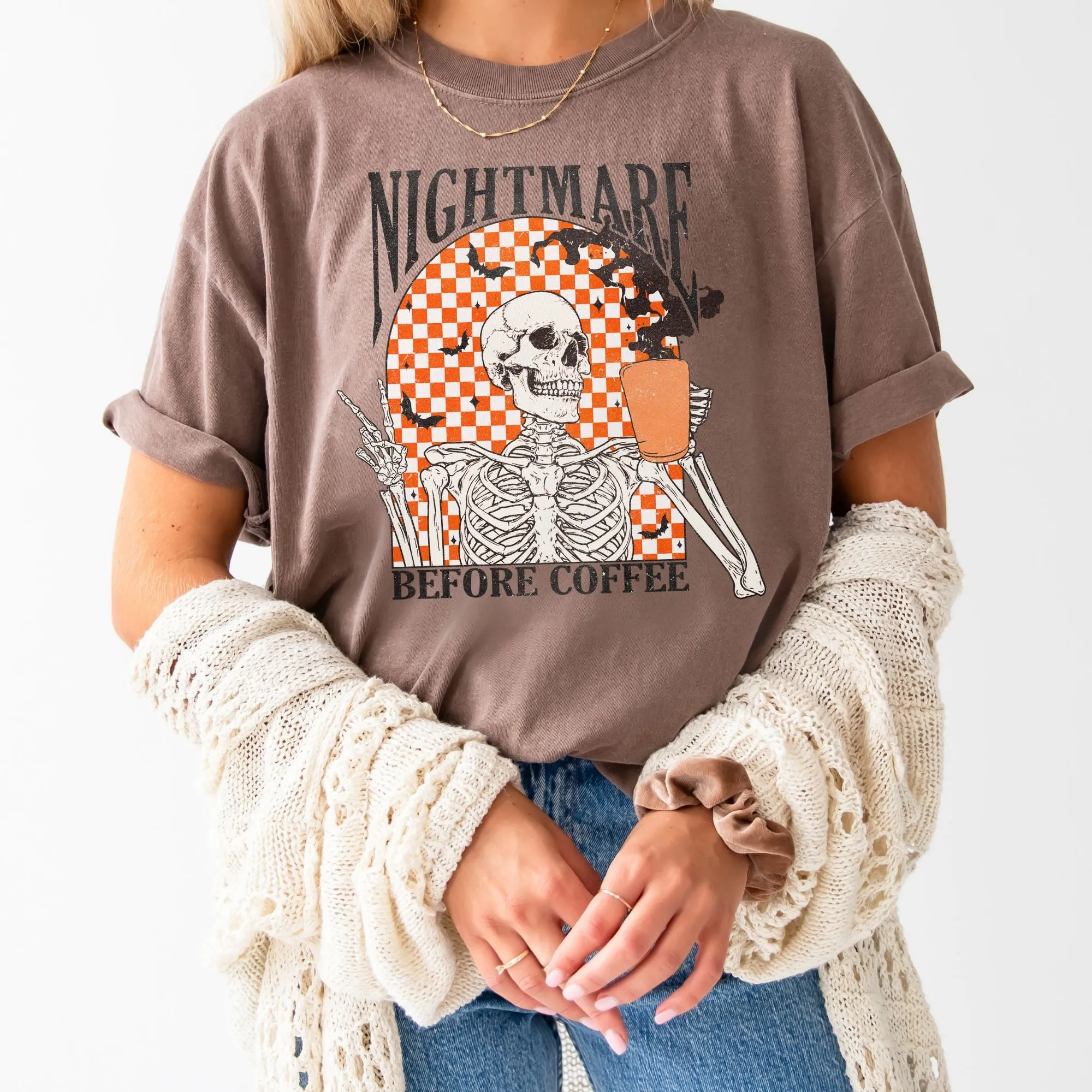 Nightmare Before Coffee Skeleton Comfort Colors® T-Shirt