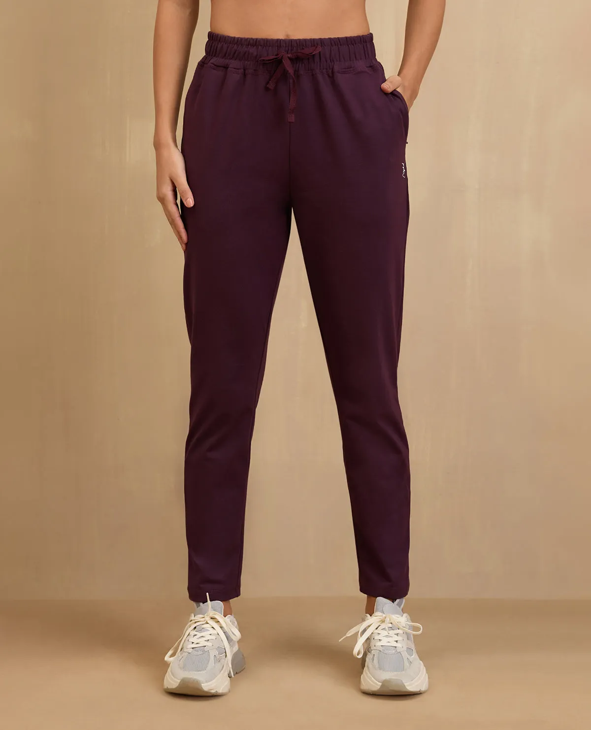 NYKD By Nykaa Cotton Comfort Pants-NYAT502-Grape