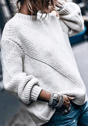 Over-sized White Sweater