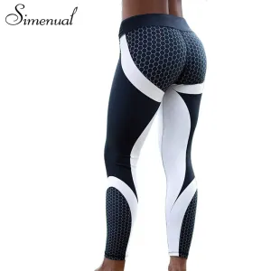 Patchwork Ankle-Length Spandex Sportswear Leggings