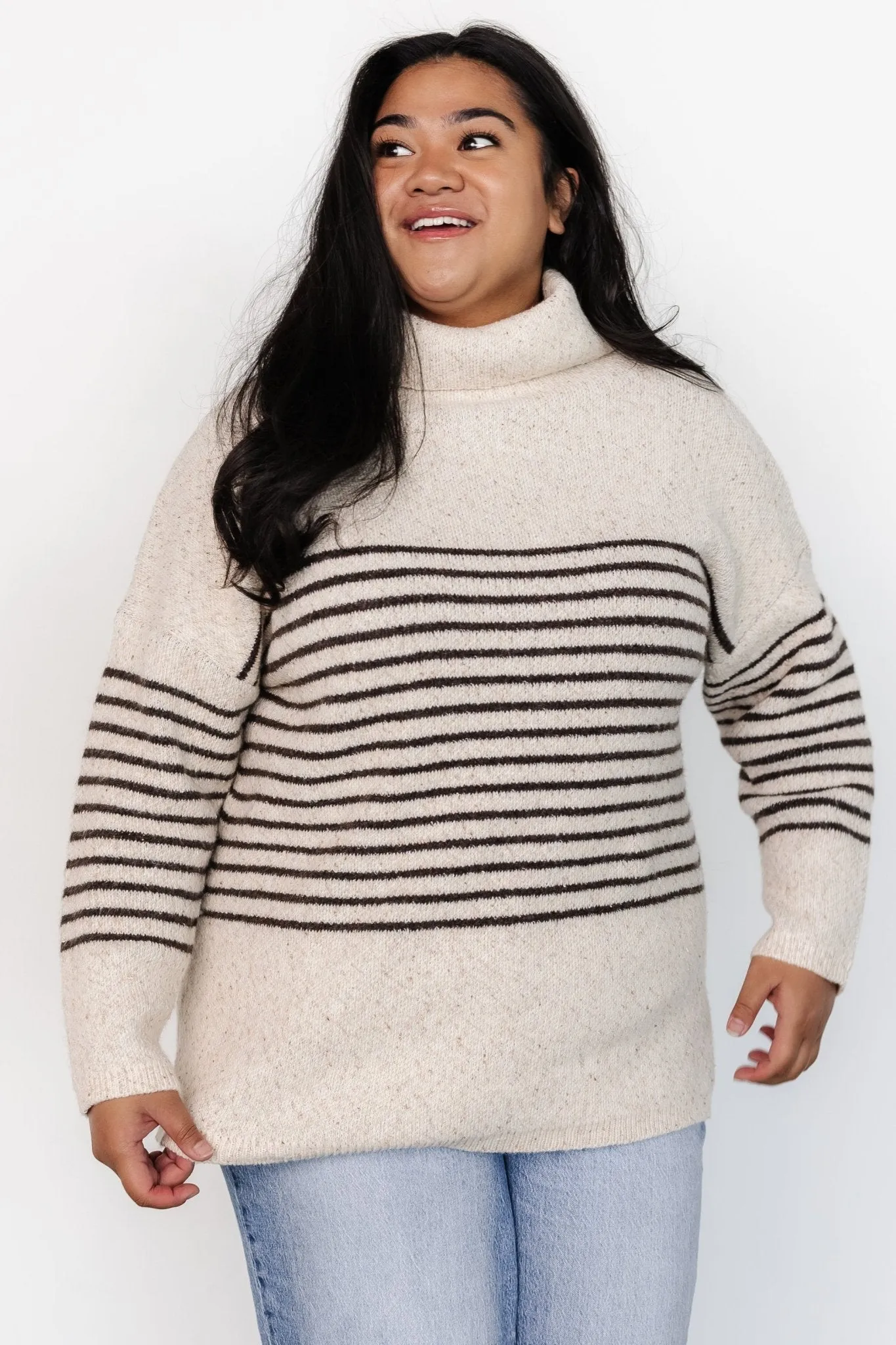 Pennington Turtleneck Sweater | Cream Multi Stripe