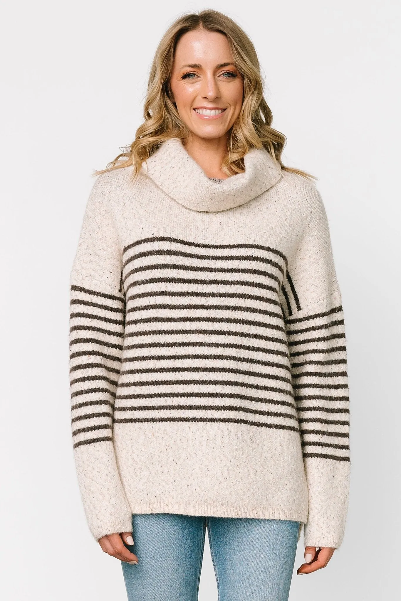 Pennington Turtleneck Sweater | Cream Multi Stripe