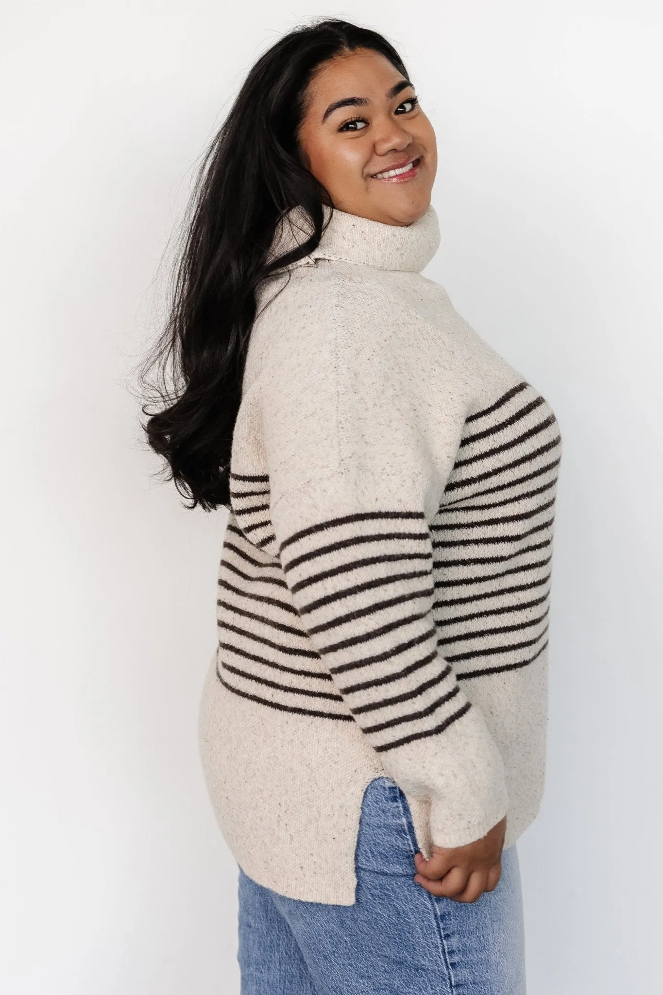 Pennington Turtleneck Sweater | Cream Multi Stripe