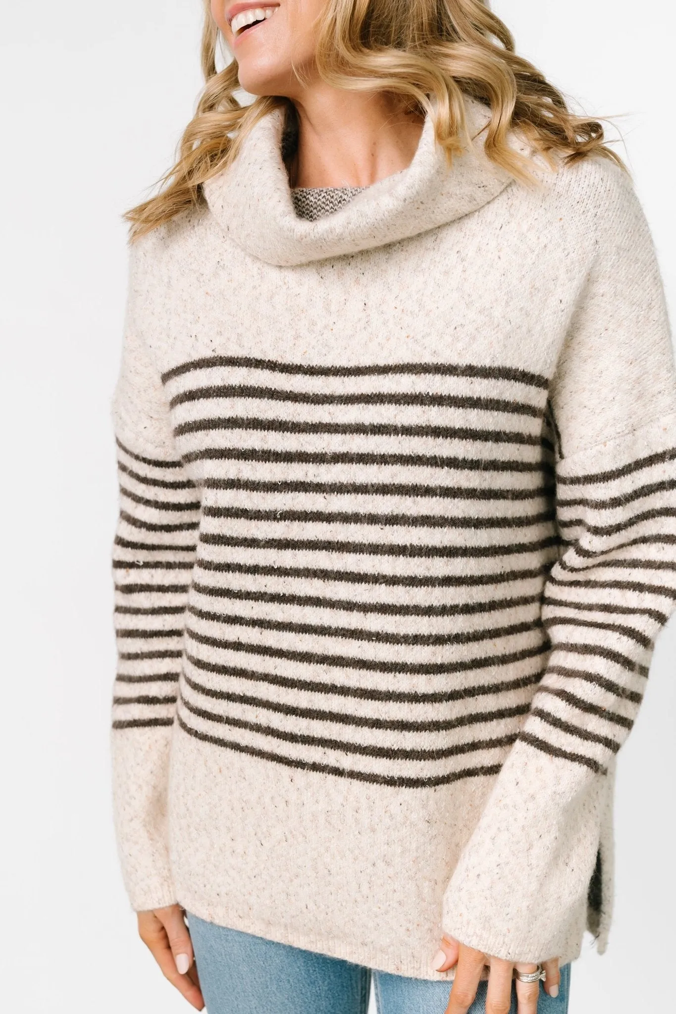 Pennington Turtleneck Sweater | Cream Multi Stripe