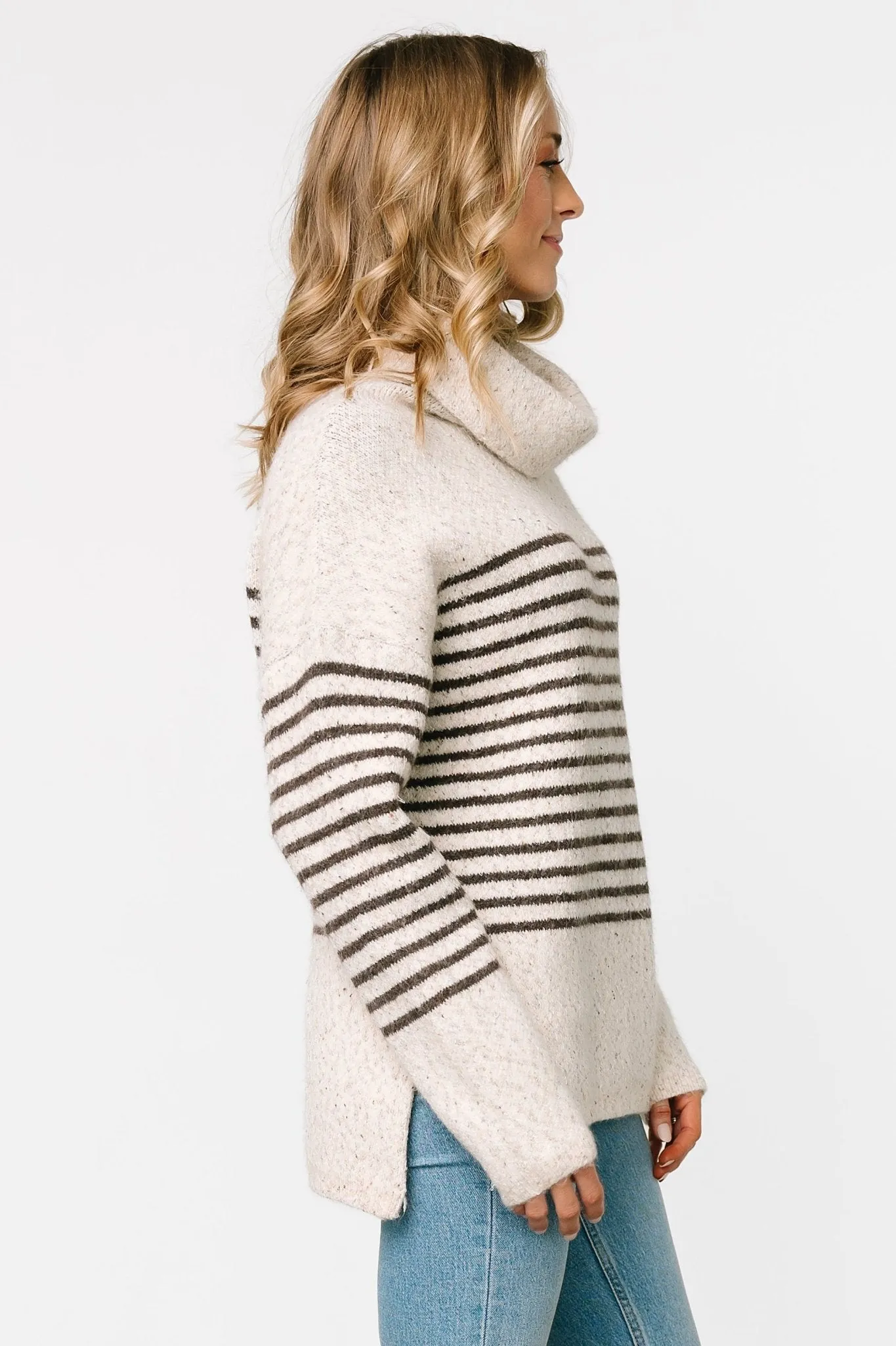 Pennington Turtleneck Sweater | Cream Multi Stripe