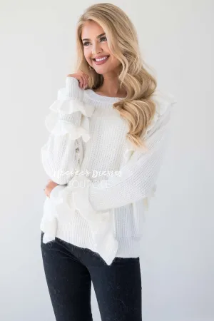 Perfect Romance Ruffle Knit Sweater