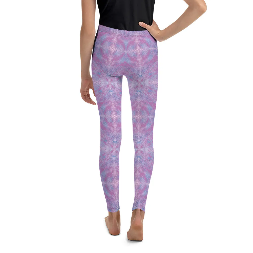 Pink Kaleidoscope Youth Leggings,Girls and Boys Matching Family Outfits