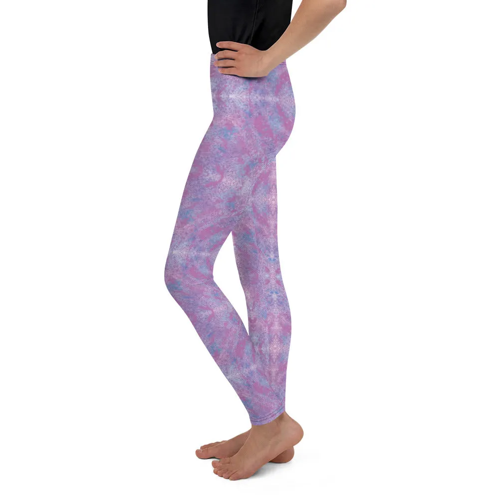 Pink Kaleidoscope Youth Leggings,Girls and Boys Matching Family Outfits