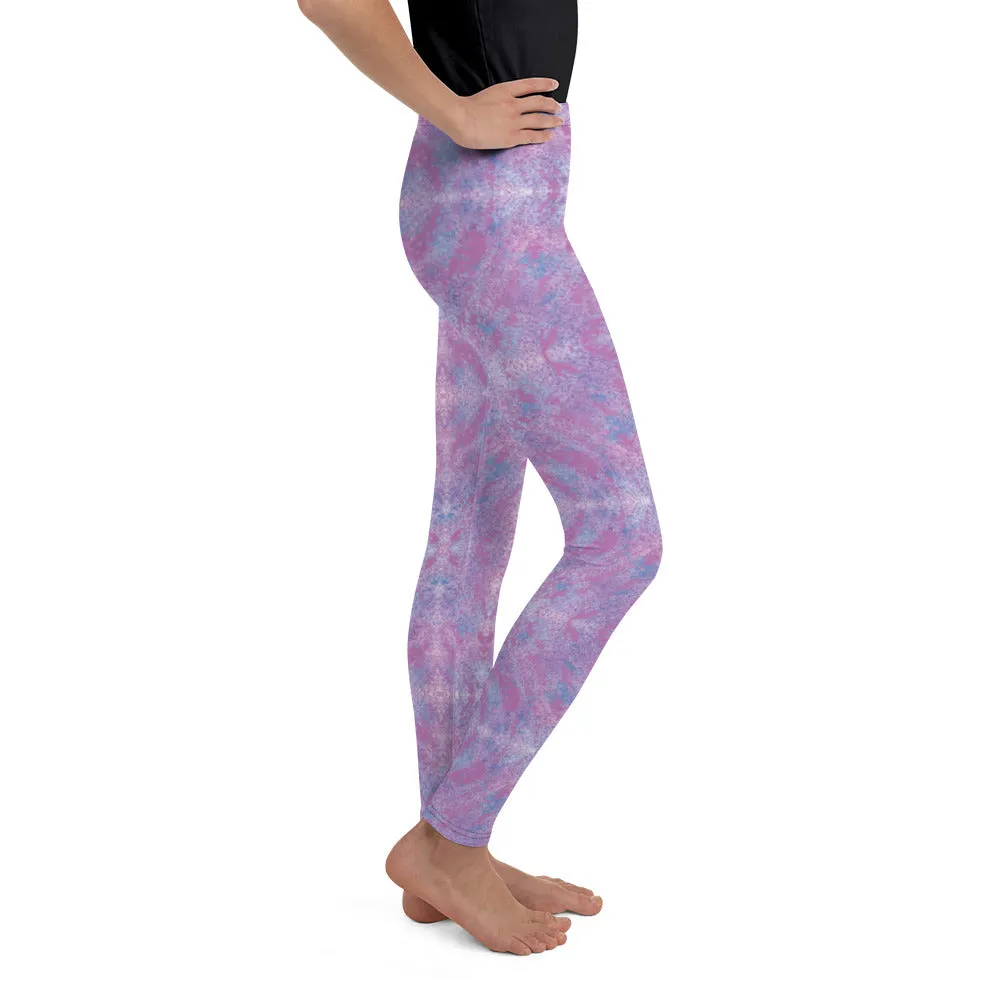 Pink Kaleidoscope Youth Leggings,Girls and Boys Matching Family Outfits