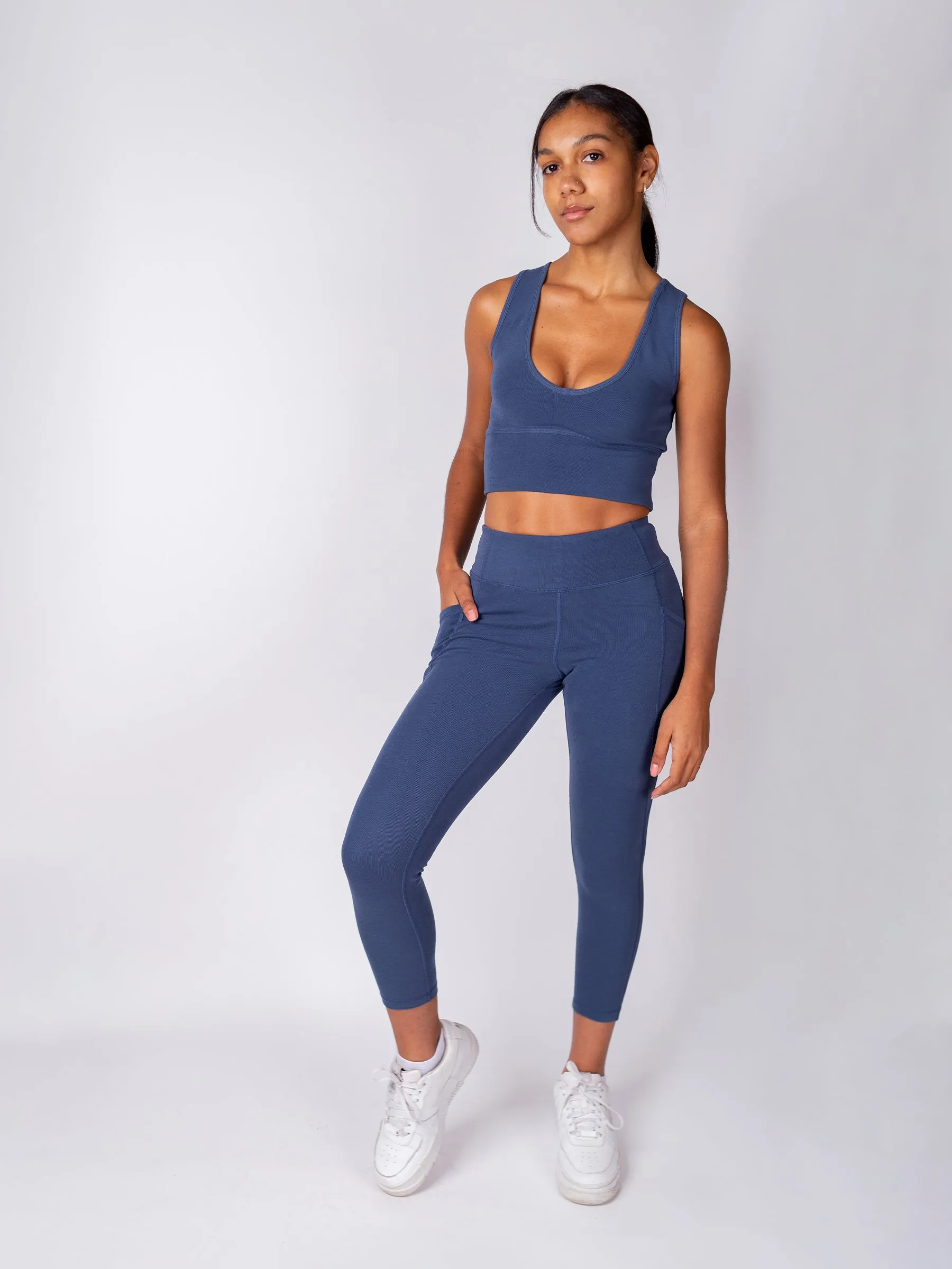 PlantTec™ Crop/Petite Leggings | Blueberry