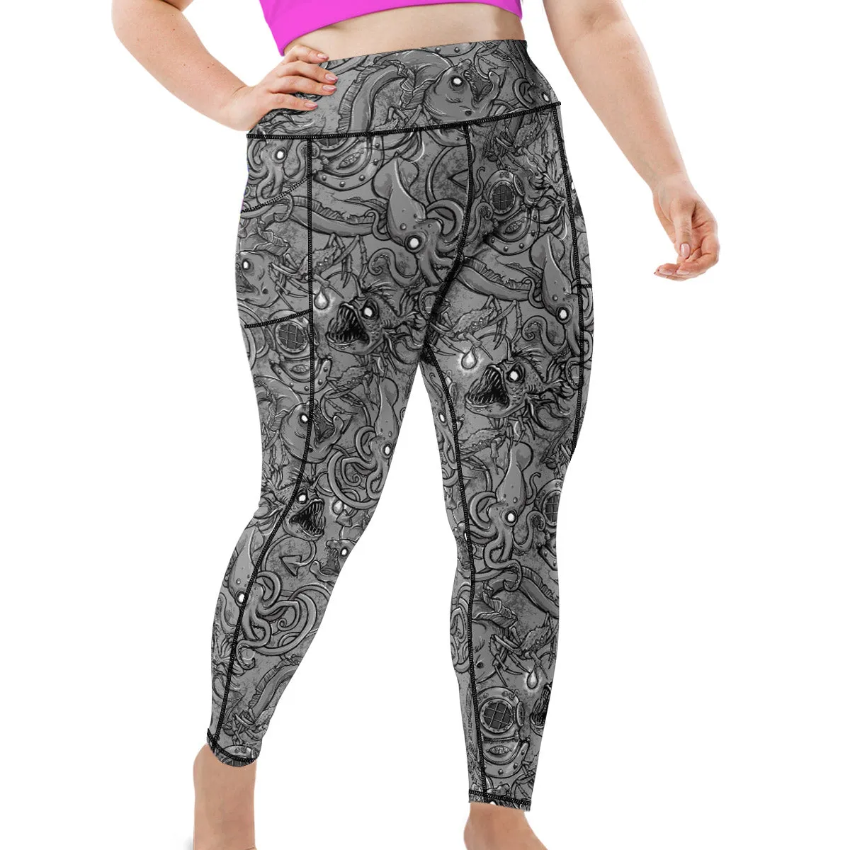 Plus Size Eco-Friendly Deep Sea Leggings