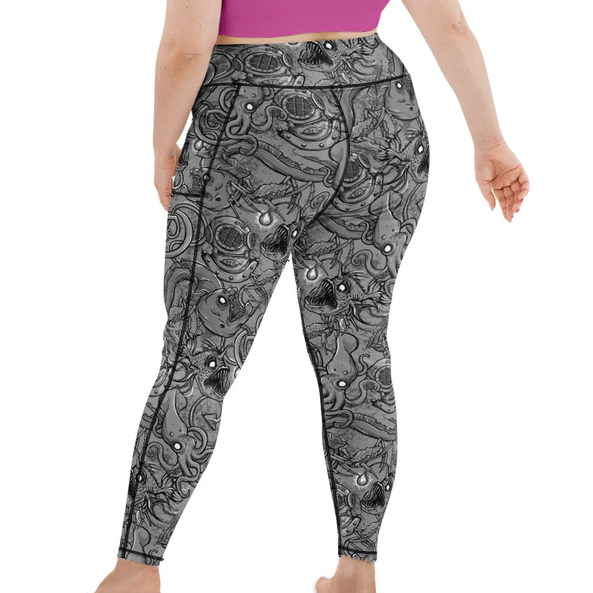 Plus Size Eco-Friendly Deep Sea Leggings