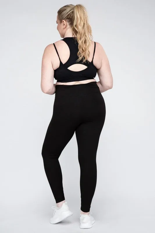 Plus Size V Waist Full Length Leggings