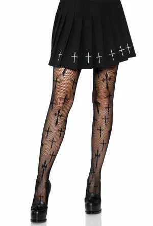 Plus Worship Me Fishnet Tights