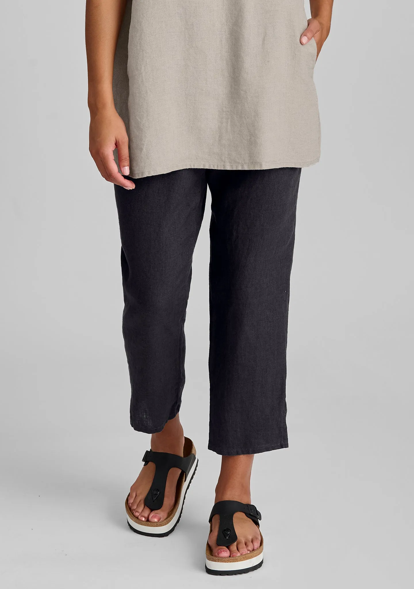 Pocketed Ankle Pant - Linen Pants